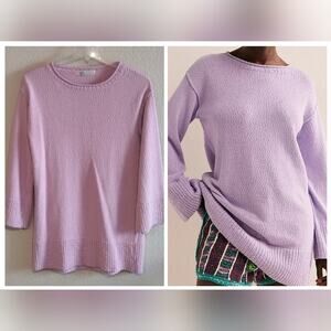 Free People FP Beach NEW Melanie Pastel Purple Oversized Slouchy Sweater Tunic S